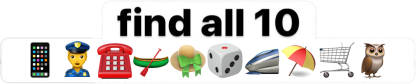 Juego de encontrar 10 emojis escondidos en una imagen